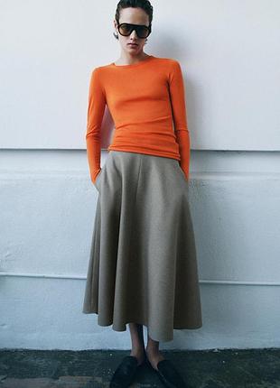 Спідниця міді zara - s, m, l, xl