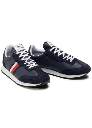 Мужские темно-синие кроссовки tommy hilfiger