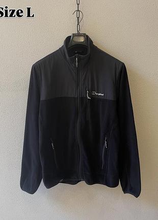 Оригінальна чоловіча і лісова куртка berghaus kyberg polartec fleece jacket розмір l чорного кольору