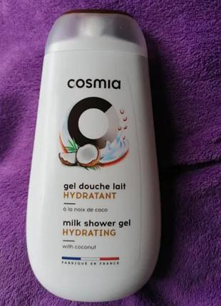 Крем-гель для душу cosmia milk shower gel hydrating with coconut 250 гр