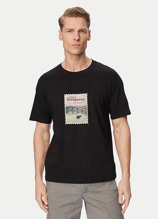 Мужская прямая футболка jack & jones черный, xl