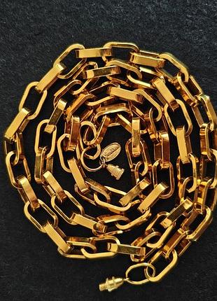 Массивная якоряющая винтажная золотистая цепь vendome