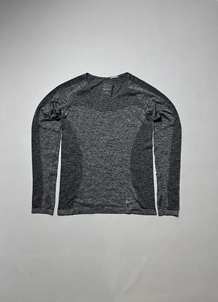Лонгслив nike dri-fit knit running top размер m