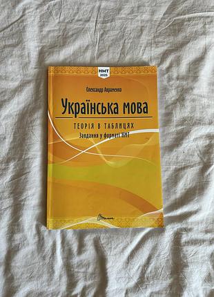 Українська мова. теорія в таблицях. завдання у форматі нмт 2025 авраменко зно