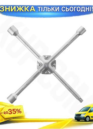 Ku ключ баллонный крестообразный universal fit intertool 17 19 22 мм 1/2 дюйма для монтажа колес авто uni2l_k