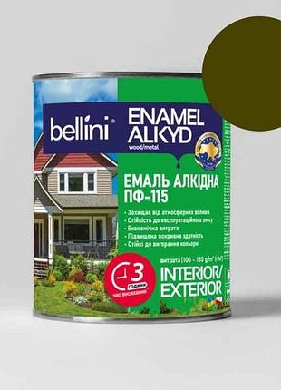 Емаль алкідна пф-115 хакі 0,9кг тм bellini