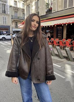 Шоколадна дублянка zara 3
