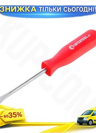 Ku отвертка шлицевая ударная universal fit intertool 75 мм для ремонта и сборки закаленное жало плоска uni2l_k