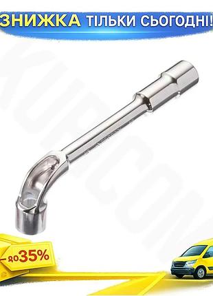 Ku ключ торцевой l-образный universal fit intertool 16 мм с отверстием для болтов и гаек хром-ванадиев uni2l_k