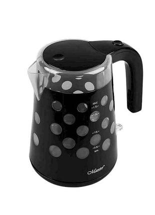 Електрочайник 1850-2200вт 1,7л mr-045-black (диск.,підсв.) тм maestro