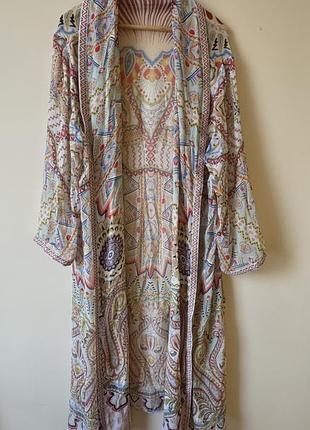 Халат кімоно із шовку etro 44 m-l