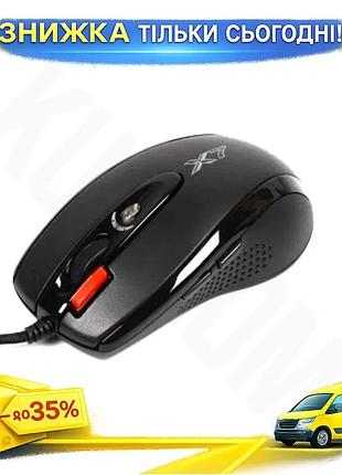 Ku мышь a4tech x-718bk universal fit usb игровая проводная 3000 dpi оптическая для геймеров черной uni2l_k