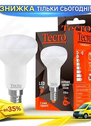 Ku светодиодная лампа e14 universal fit 5w 4000k r50 tecro нейтральный свет для освещения помещений эн uni2l_k