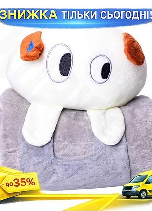 Ku мягкая игрушка плед universal fit собачка 2 в 1 серый colorful home для детей и взрослых подушка пл uni2l_k