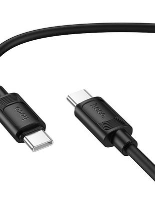 Кабель для зарядки и передачи данных usb hoco x122 silicone 60w/3a type-c to type-c 1 метр black