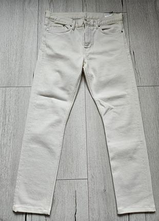 Мужские брюки h&amp;m молочно-бежевые w30