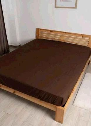 Простирадло 160*200 натхнення з резинкою какао тм теп