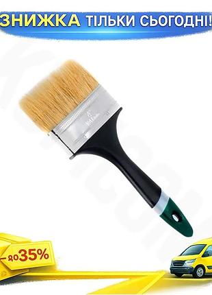 Ku пензель флейцевий intertool universal fit 4 дюйми для малярних робіт з натуральною щетиною та зручн uni2l_k