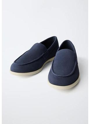 Кожаные лоферы zara