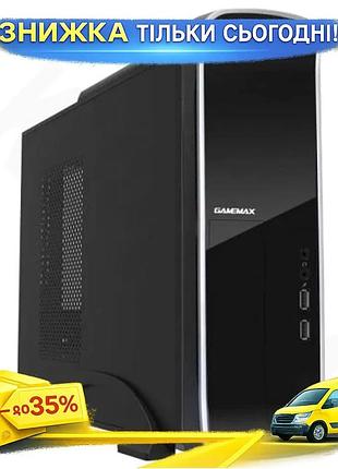 Ku корпус для пк universal fit gamemax st-610g black 300 вт micro atx mini itx черный системный блок д uni2l_k