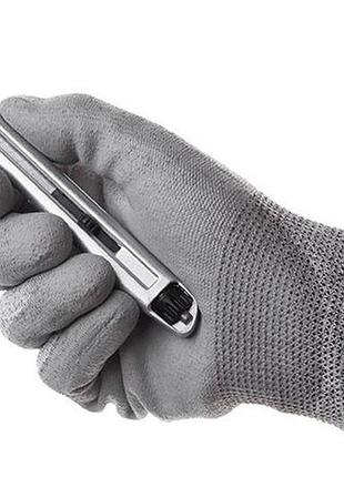 Ku ніж із сегментним universal fit лезом intertool 9 мм металевий для будівництва та офісу канцелярськ uni2l_k 8