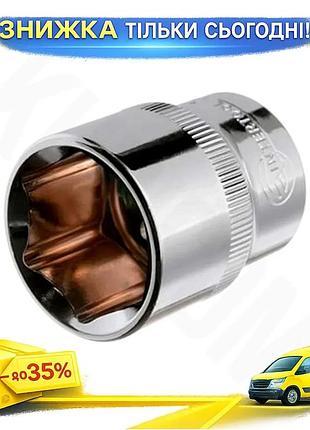 Ku головка шестигранна intertool universal fit 23 мм 1/2" для монтажу та демонтажу різьбових з'єднань uni2l_k