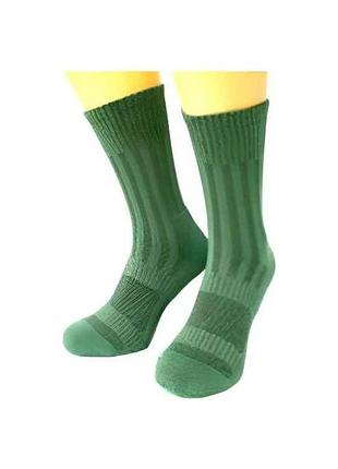 Носки s_089 высокий махровая стопа сетка герб р.41-44 хаки 12пар тм super socks