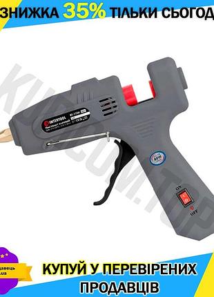 Ku клеєвий пістолет intertool universal fit 80 вт термопістолет для хобі та ремонту зручний інструмент uni2l_k