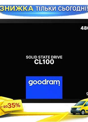 Ku твердотільний накопичувач ssd universal fit 480 гб goodram sata 2,5" швидкий жорсткий диск для пк і uni2l_k