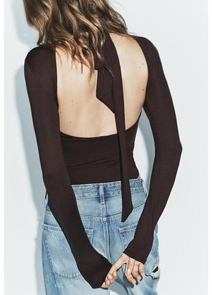 Боді з відкритою спиною zara 5