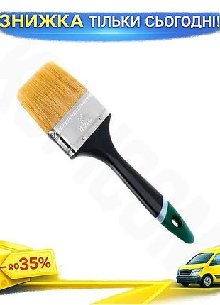 Ku кисть флейцевая intertool universal fit 3 дюйма для малярных работ натуральный ворс для лаков и кра uni2l_k