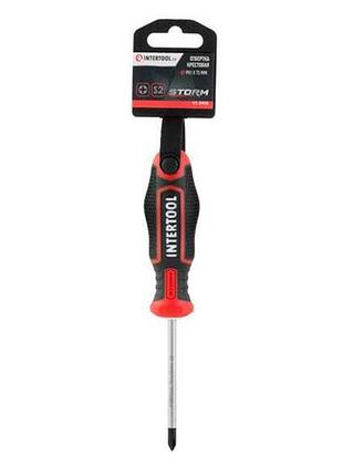 Ku отвертка intertool ph1 universal fit 75 мм storm для сто и мастерских с магнитным наконечником и ре uni2l_k 6