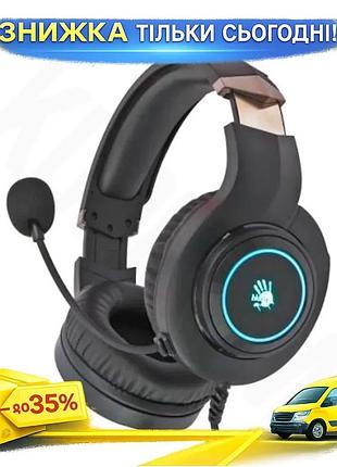 Ku наушники bloody g220 universal fit black накладные геймерские с подсветкой 7 цветов 3,5 мм usb с ми uni2l_k