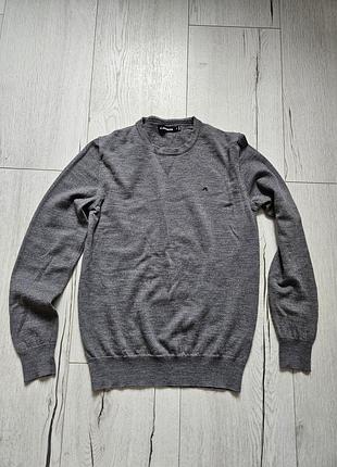 Свитер j.lindeberg lyle true merino 100% мерино шерсть, серый, m