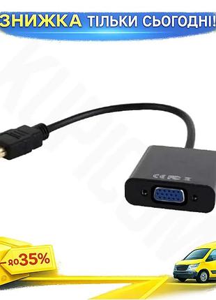 Ku переходник hdmi к universal fit vga cablexpert черный 15 см для монитора видеоадаптер для аудио и в uni2l_k