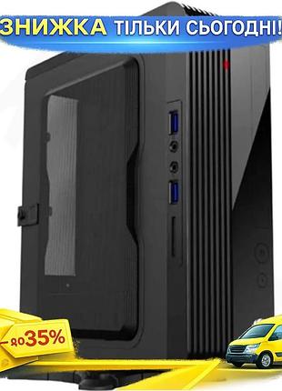 Ku корпус gamemax slim universal fit чорний mini itx 300 вт для пк з usb 3.0 та підтримкою vesa uni2l_k