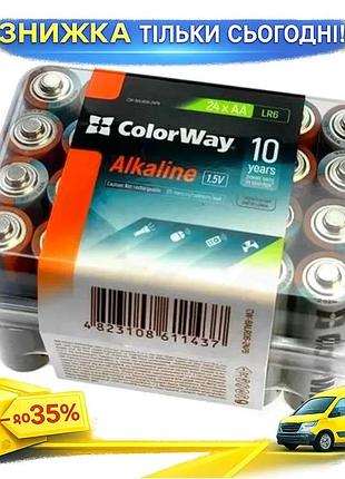 Ku батарейка aa щелочная universal fit colorway 24 шт 1.5v для электроники батареи uni2l_k