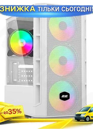 Ku корпус 2e gaming universal fit calleo mini tower white для micro atx без бп компактний комп'ютерний uni2l_k