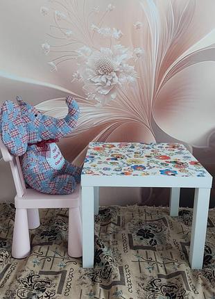 Комплект детский стол и стул ikea плюс игрушка