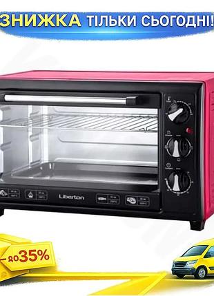 Ku электродуховка liberton 1800w universal fit красная 35л для приготовления пищи поворотные переключа uni2l_k