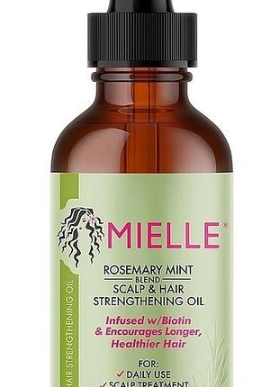 Масло для роста волос с розмарином mielle rosemary mint scalp & hair strengthening oil 59 мл