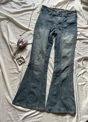Вінтажні flared jeans y2k кльош джинси на низькій посадці