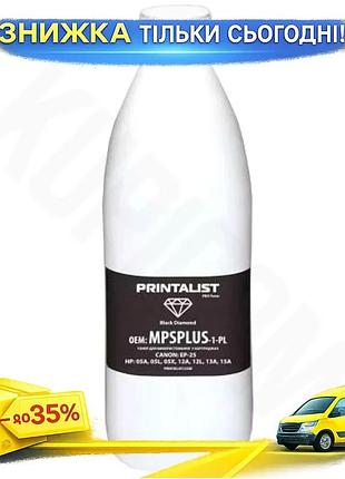 Ku тонер черный 1 universal fit кг printalist для принтеров hp универсальный картридж для печати и коп uni2l_k
