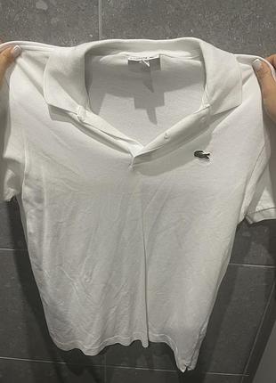 Поло чоловіче lacoste classic fit біле