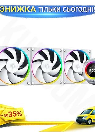Ku система рідинного охолодження universal fit id-cooling для процесора до 350вт tdp з argb підсвіткою uni2l_k