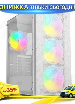 Ku корпус 2e gaming universal fit virtus neo white mid tower для atx micro atx mini itx з argb вентиля uni2l_k