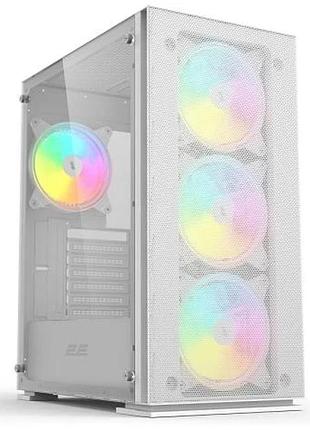 Ku корпус 2e gaming universal fit virtus neo white mid tower для atx micro atx mini itx с argb вентиля uni2l_k 3