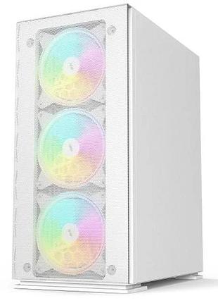 Ku корпус 2e gaming universal fit virtus neo white mid tower для atx micro atx mini itx с argb вентиля uni2l_k 5