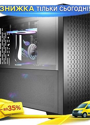 Ku корпус almordor sparkle universal fit mini tower чорний для micro atx mini itx з загартованим склом uni2l_k