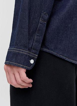 Чоловіча темно-синя пряма сорочка jack & jones 5